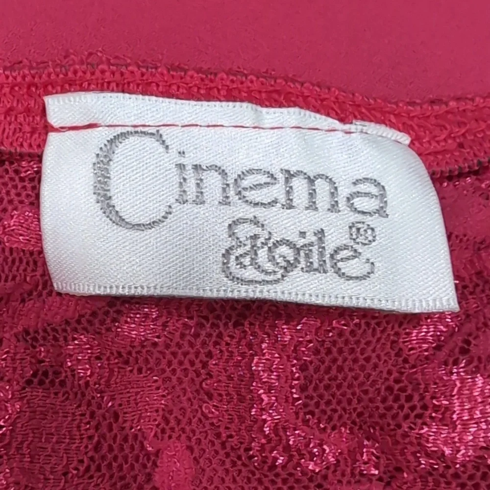 Vintage Y2K Cinema Etoile Red Lace Chemise Slip Dress Nightgown Medium - Picture 6 of 6